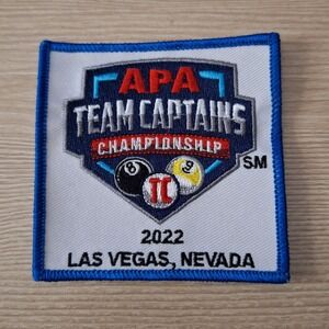 APA 2022 TEAM CAPTAINS  CHAMPIONSHIP PATCH PATCHES AMERICAN POOLPLAYERS